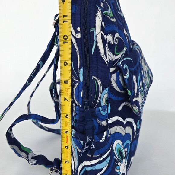 Vera Bradley Mini Backpack Mediterranean Blue Quilted Cotton Travel Bag main image 11